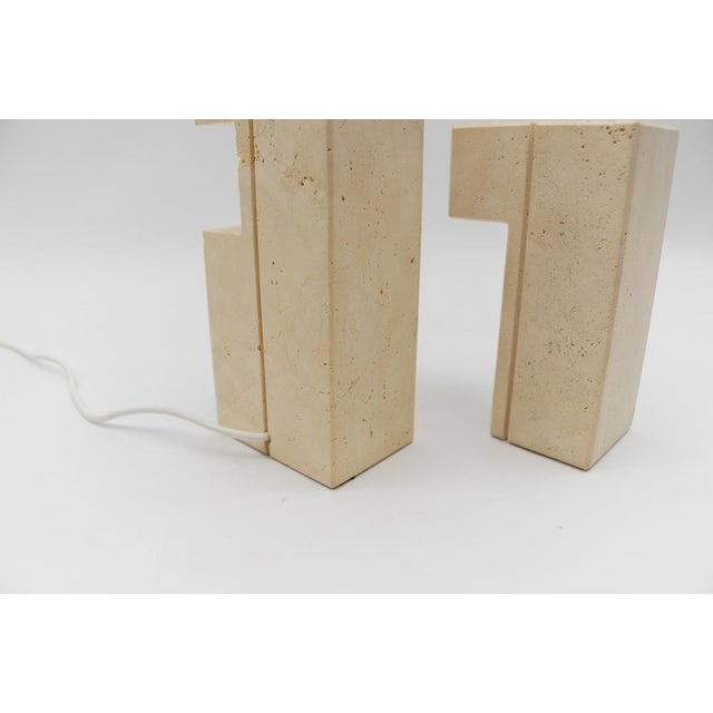Travertine Table Lamp by Giuliano Cesari for Nucleo Sormani, 1960s For Sale - Image 11 of 14