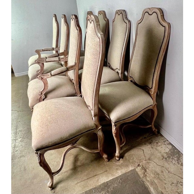 French Set of '8' French Louis XV Style Dining Chairs For Sale - Image 3 of 17