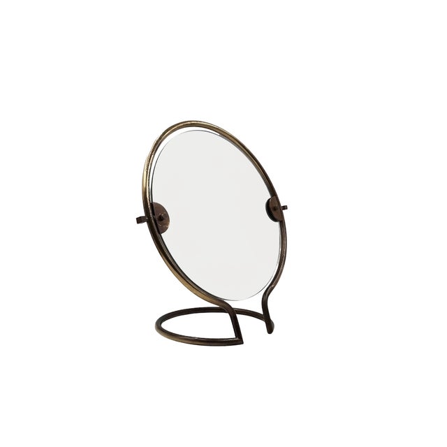 Mid-Century Brass Table Mirror / Vanity, Italy 1960s For Sale - Image 4 of 13