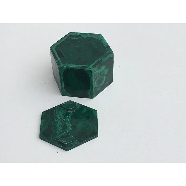 Gemstone Malachite Box, 1950s For Sale - Image 7 of 12