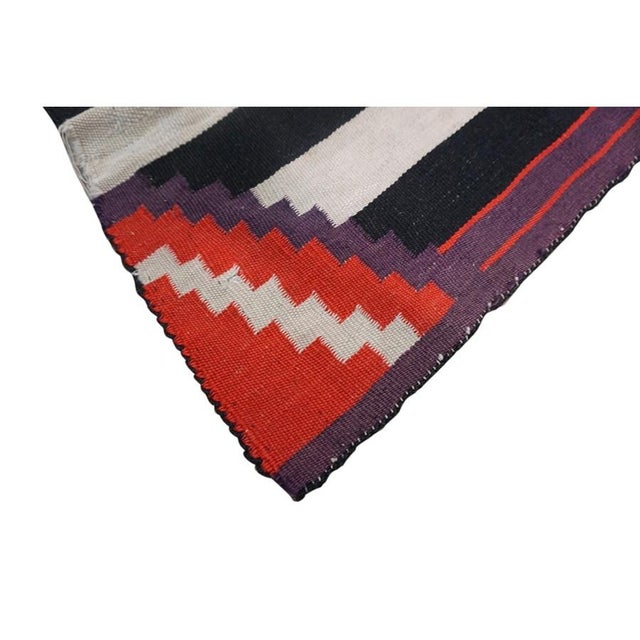 1930s Geometric Flatwoven Antique Native American Third Chiefs Blanket Rug For Sale - Image 9 of 9