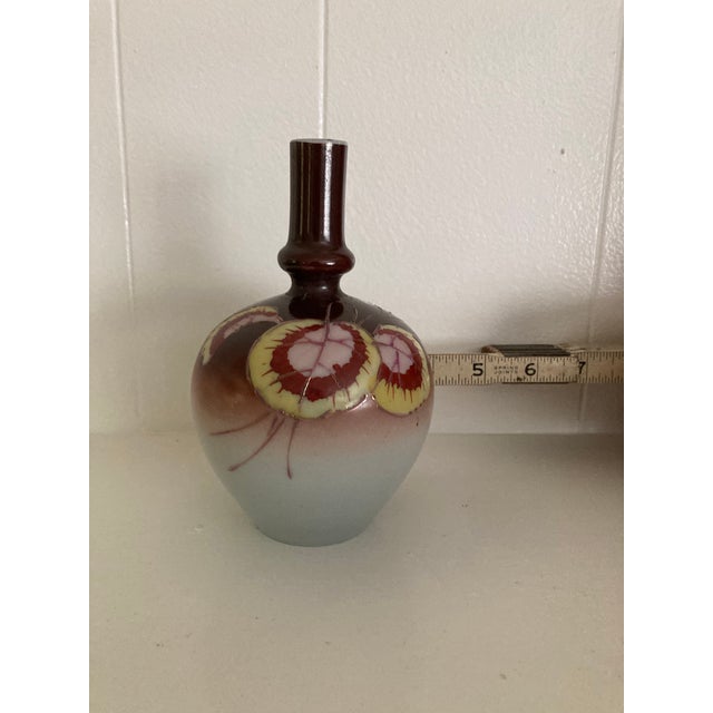 Early 20th Century Hand-Painted Art Nouveau Bud Vase For Sale - Image 5 of 8