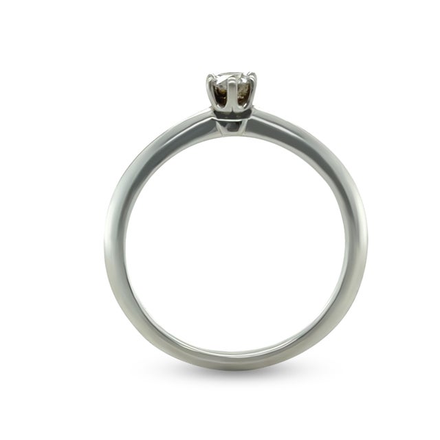 Metal Tiffany & Co. Platinum Diamond Engagement Ring 0.18ct 3.6g, Size 6.75 For Sale - Image 7 of 11