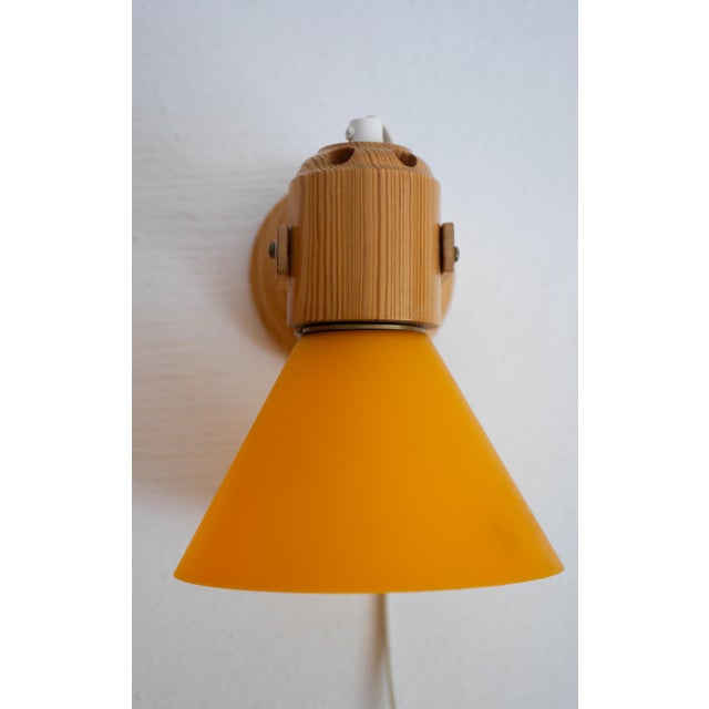 Wood Pine Wall Sconces from Solbacken, 1975, Set of 2 For Sale - Image 7 of 9