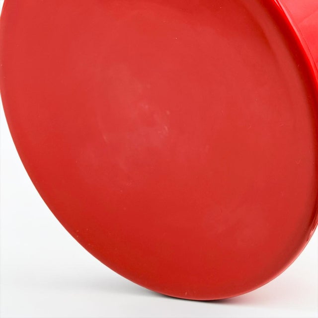 Red Plastic Laundry Basket and Stool from Gedy, Italy, 1970s For Sale - Image 13 of 14