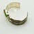1990s Vintage Southwestern Navajo American Silversmith Fritson Toledo Sterling & Green Turquoise Cuff Bracelet - 7” For Sale - Image 17 of 18