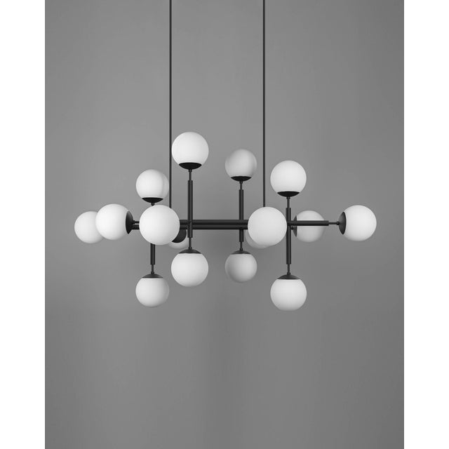 Contemporary Riegel Lacquered Burnished Brass, Black Gun Metal and Polished Nickel Lighting by Schwung For Sale - Image 3 of 12