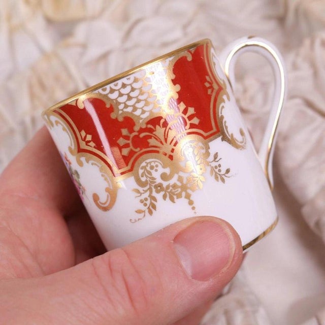 Black Orange Porcelain Batwing Demitasse Service by Grosvenor China for Waring & Gillow, 1930s, Set of 12 For Sale - Image 8 of 18