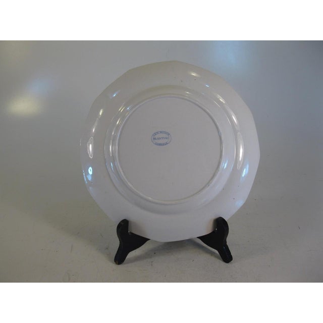 Dinner Wall Plate, Blue Transferware Scenic, John G Alcock Blantyre Cobridg 19th C. England For Sale - Image 10 of 12