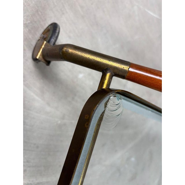 Mid-Century Rosewood and Brass Bar Cart in the style of Cesare Lacca, 1950s For Sale - Image 12 of 16