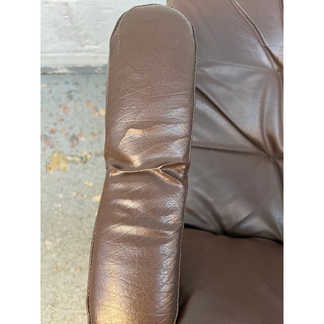 Vintage Bentwood and Leather Rocking Chair For Sale - Image 11 of 12