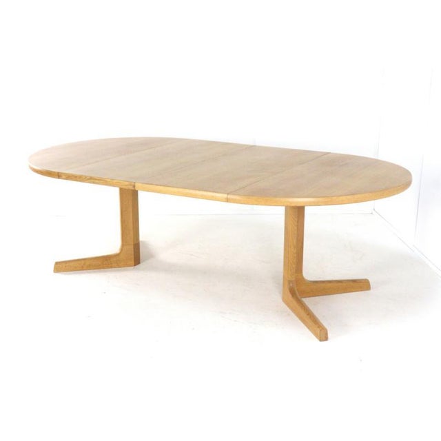 Round Extendable Oak Nordenskov Dining Table For Sale - Image 8 of 16