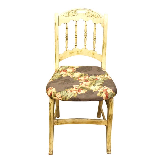 Mid 20th Century Pair of Old Wooden French Country Chairs For Sale - Image 4 of 12