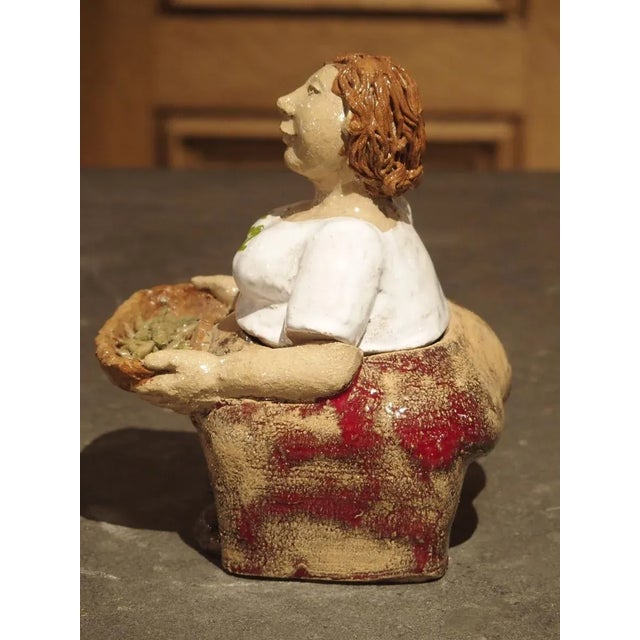 Cream Painted French Tea Leaf Holder From Provence For Sale - Image 8 of 11