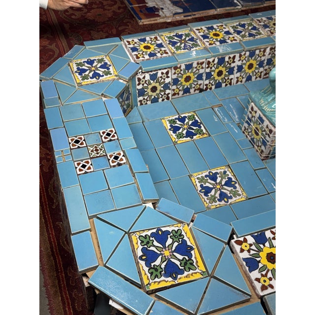 1920s Monumental 1920s Malibu Tile Fountain With Rare Gladding, McBean Figural Spitter For Sale - Image 5 of 12