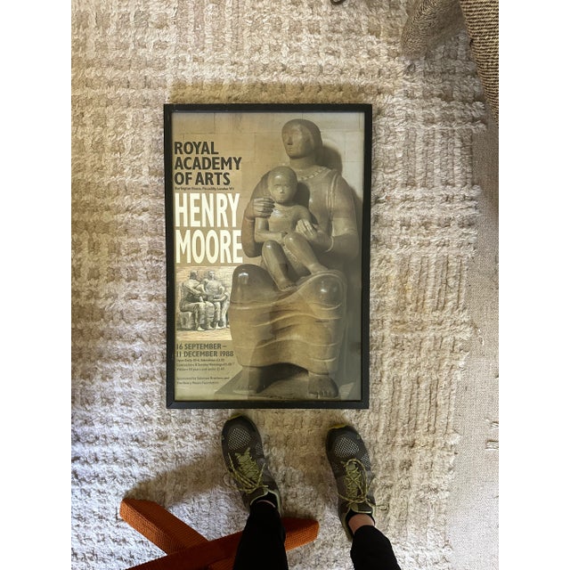 Wood 1988 Henry Moore Exhibition Poster London Framed For Sale - Image 7 of 7