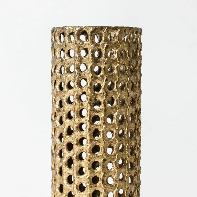 Amazing brass table lamp in a brutalist design by Pierre Forssell. with this design Pierre Forssell presented a whole new...