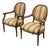 Ethan Allen Francesca French Louis XVI Upholstered Armchairs, Pair For Sale