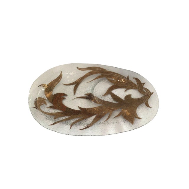 Hollywood Regency Early 20th Century Vintage 24kt Gold Dorothy Thorpe Chip and Dip For Sale - Image 3 of 6