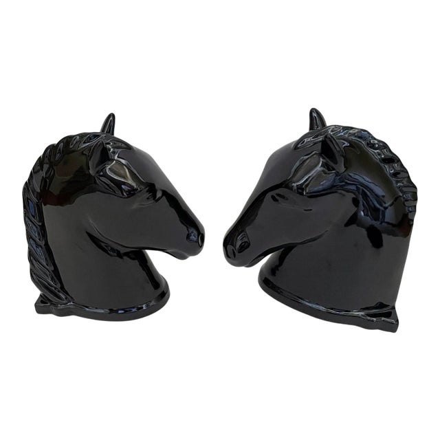 1950s Horse Head Bookends - a Pair For Sale