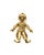 French articulated sultan pendant in 18 karat gold. Pendant depicting a caliph or sultan wearing a turban. The piece is...