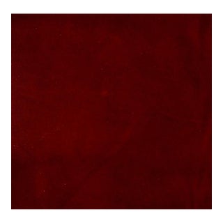 Pierre Frey "Chroma" Henna Deep Red Velvet: 6.5 Yards For Sale