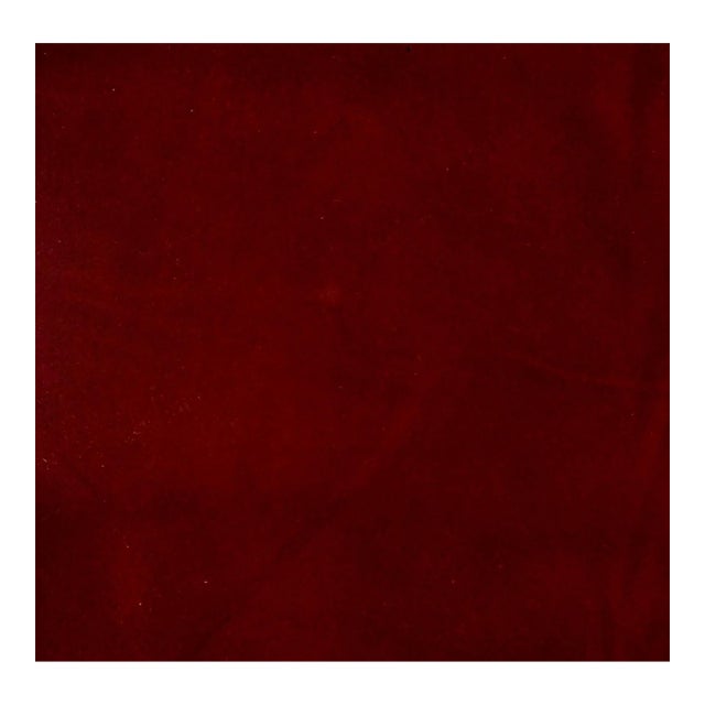 Pierre Frey "Chroma" Henna Deep Red Velvet: 6.5 Yards For Sale