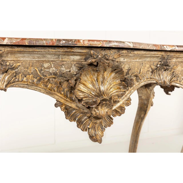 Antique Italian Silver Gilt Console Table, 1700s For Sale - Image 11 of 14