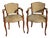 Louis XV Armchairs in Beige Giraffe-Style Fabrics, 1950s, Set of 2 For Sale