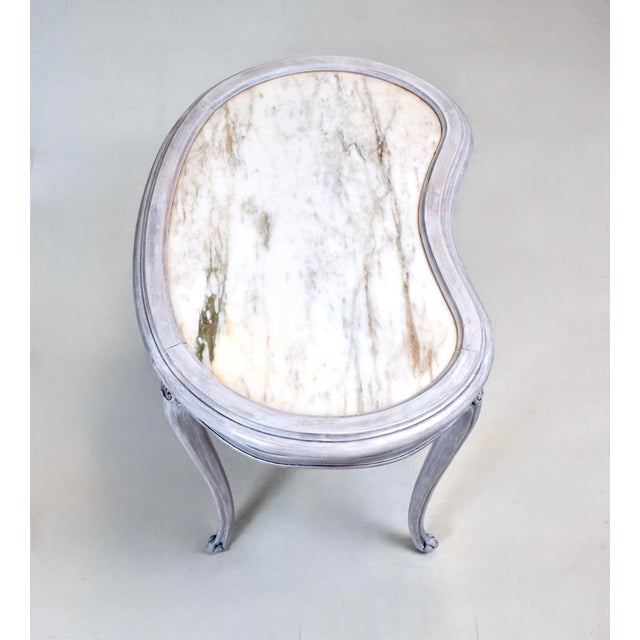 Louis XV Style Marble Top Kidney Shape Side Table For Sale In Philadelphia - Image 6 of 12