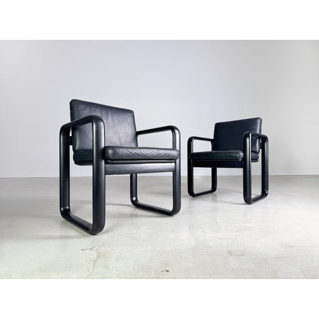 Black Set of Hombre Armchairs by Burkhard Vogtherr for Rosenthal, 1970s For Sale - Image 8 of 8
