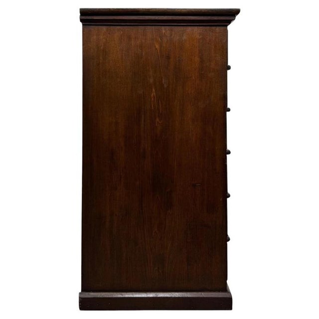 20th Century Edwardian English Mahogany Chest of Drawers, 1890s For Sale - Image 6 of 12