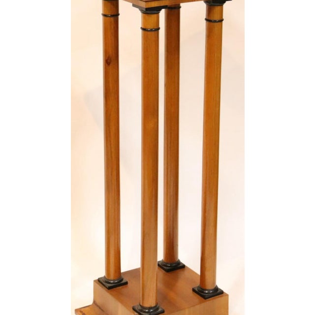Wood Pair Biedermeier Style Walnut Column Pedestales For Sale - Image 7 of 9