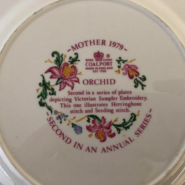 Shabby Chic Vintage Floral Coalport English China Mother 1979 Display Plate For Sale - Image 3 of 5