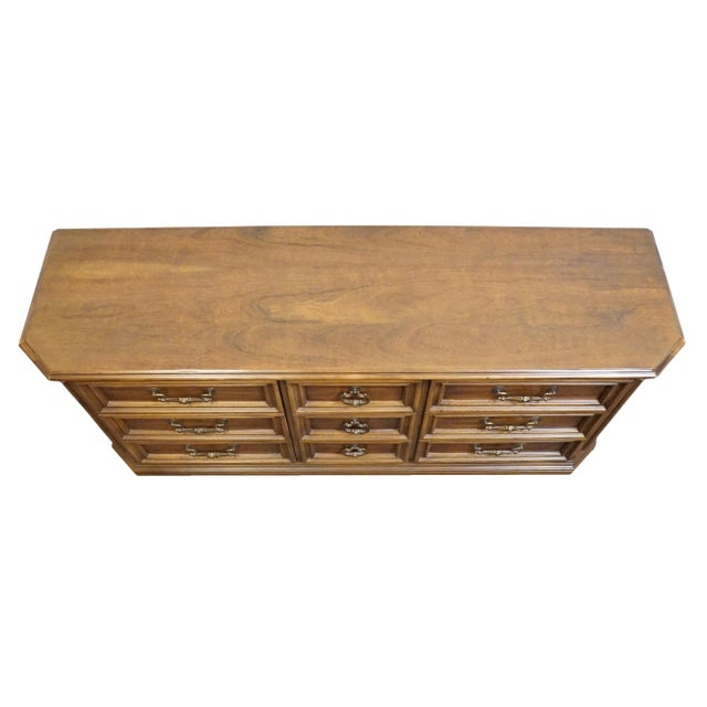 Brown Hooker Furniture Solid Cherry Italian Neoclassical Tuscan Style 68" Triple Dresser 31-860-600 For Sale - Image 8 of 12