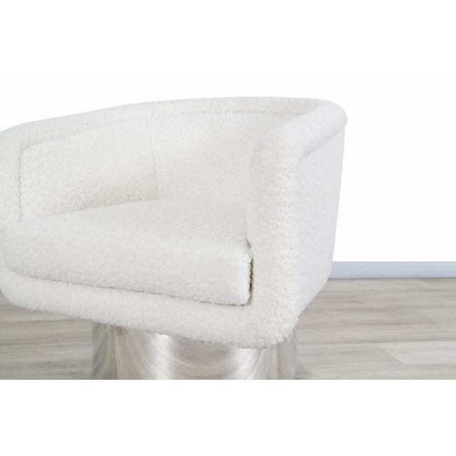 Mid-Century Chrome Swivel Lounge Chair by Leon Rosen for Pace Collection, 1970s For Sale In Los Angeles - Image 6 of 11