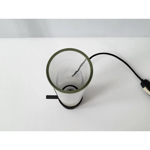 Mid-Century Table Lamp in Steel & Glass, 1950s For Sale - Image 10 of 13