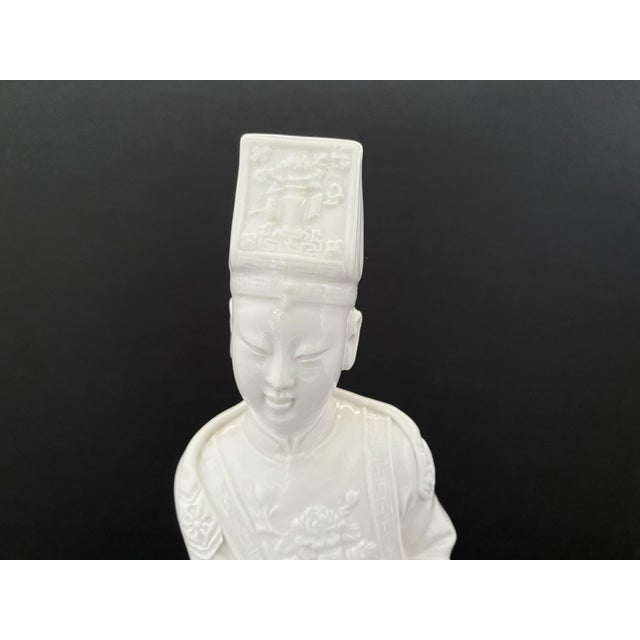 Early 20th Century Early 20th C. Blanc DeChine Chinese Figurine-Immortal Taoist Male Statue Dehua Kilns in Fjjian China For Sale - Image 5 of 18