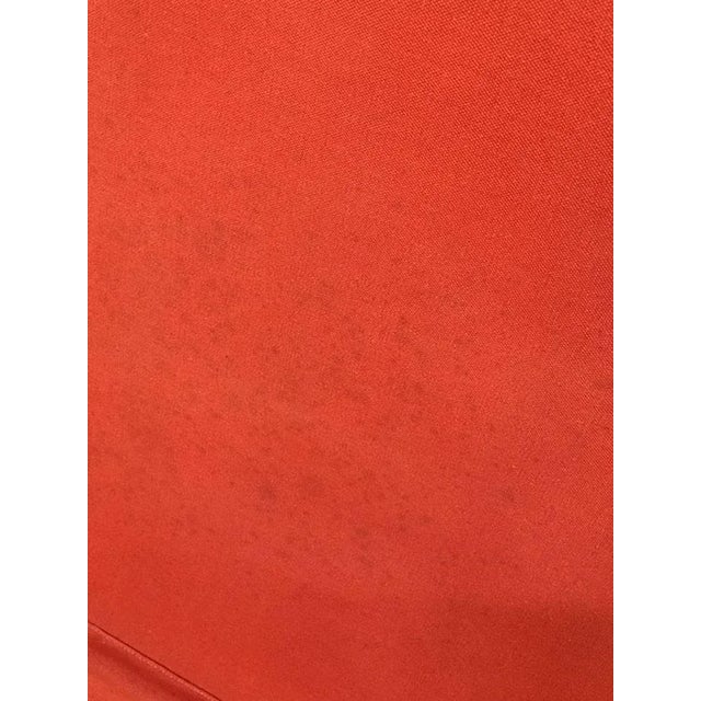 Fritz Hansen Set of Red Bachelor Chair with Stool by Verner Panton for Fritz Hansen For Sale - Image 4 of 6