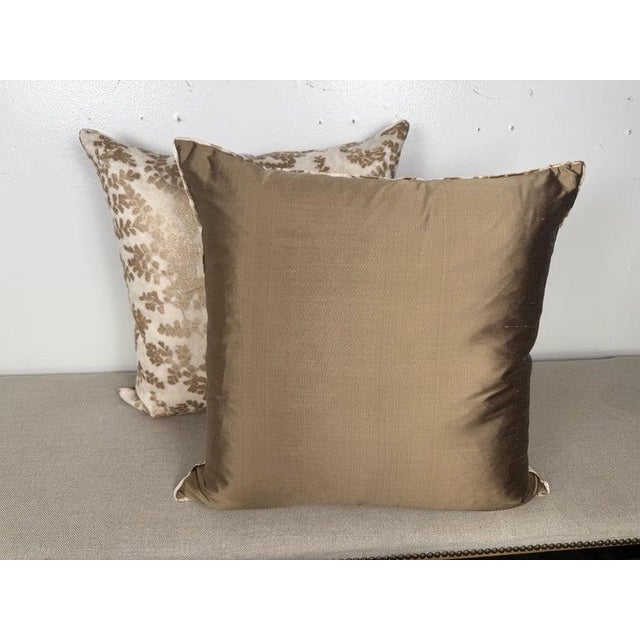 White Pair of Botanical Pillows by Miamar Home For Sale - Image 8 of 9