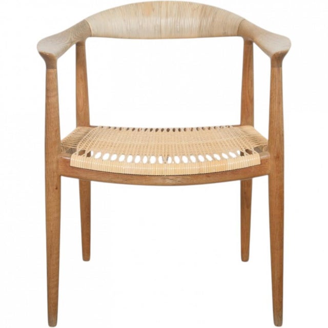 JH501 The Chair in Oak and Wicker by Hans Wegner, 1960s For Sale - Image 16 of 16