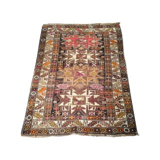 Funky 1920s Russian Area Rug, 3'6" X 4'9" For Sale