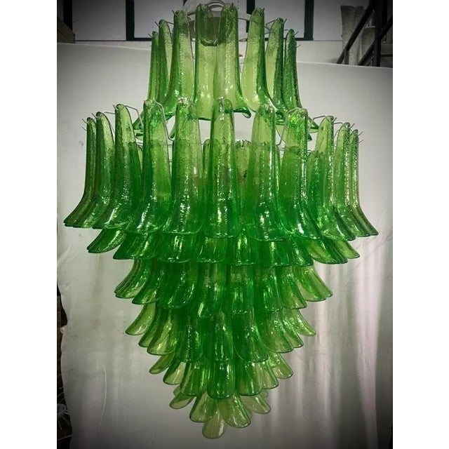 Round Green Murano Chandelier from Mazzega, 2000s For Sale - Image 6 of 10