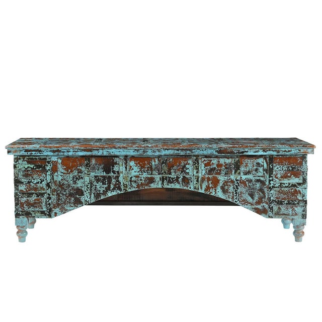 Welcome a piece of coastal history into your home with this breathtaking 69 inch Reclaimed Timber Mudroom Seat. Originally...