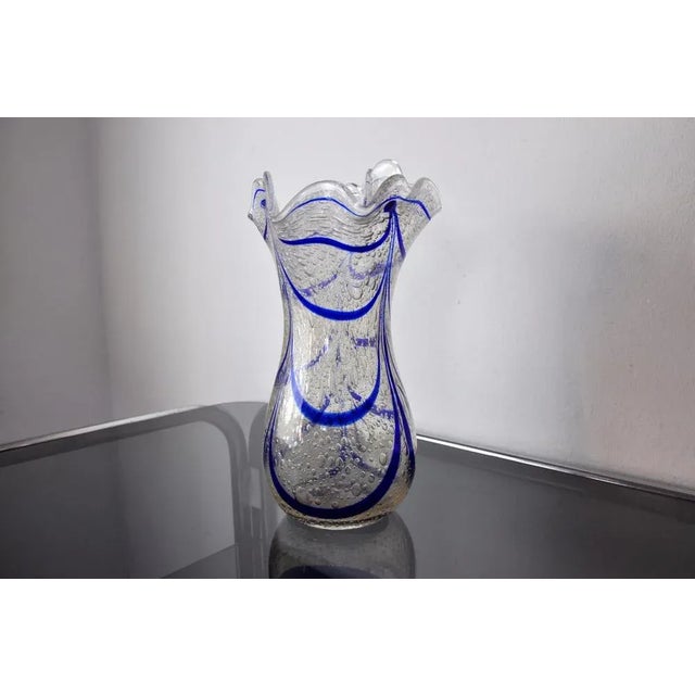 Blue Vase in Murano Glass from Seguso, Italy, 1960s For Sale - Image 4 of 7