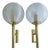 Vintage Brutalist Glass Sconces from Doria Leuchten, Germany, Set of 2 For Sale