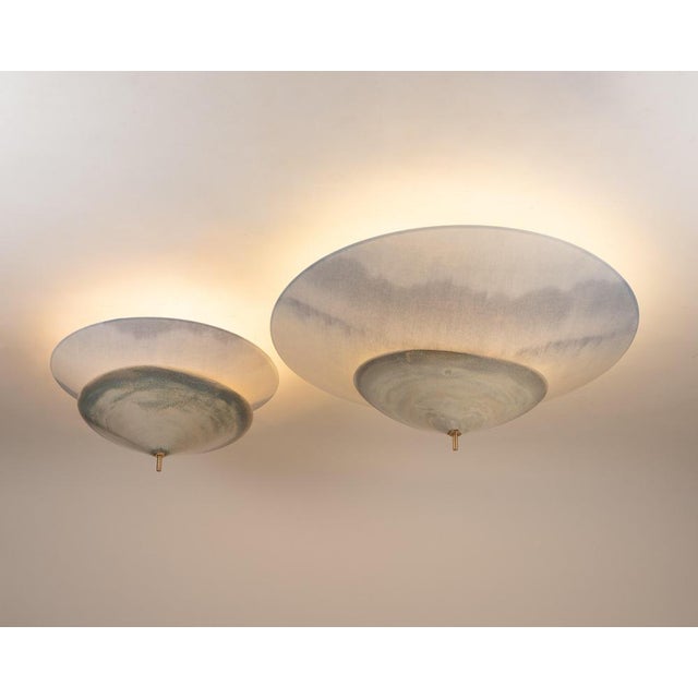 Contemporary Accents Soft Gradient Two-Tier Felt Suspension in Brass by Elsa Foulon For Sale - Image 3 of 7