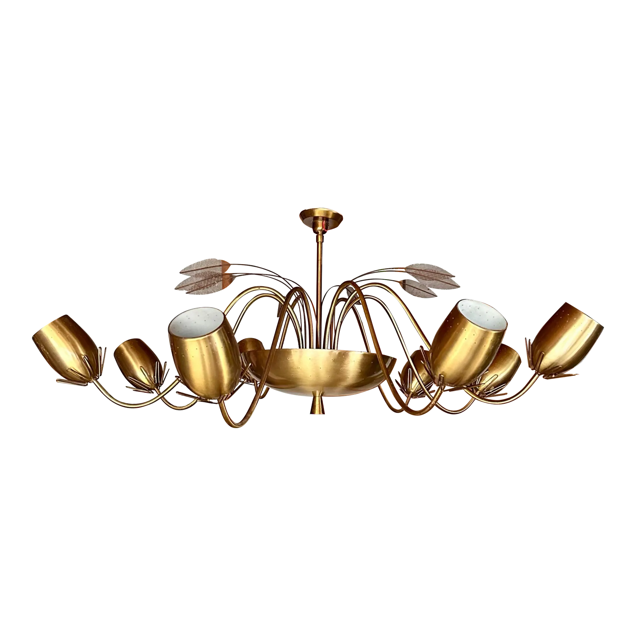 独60年代　Tynell for for Limburgヴィンテージ・ペンダント 1950s Paavo Tynell for Lightolier Tulip Eight-Light Brass