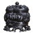 Vintage Chinese Ebony Wood Incense Burner | Carved Ruyi Lingzhi Censer With Stand For Sale