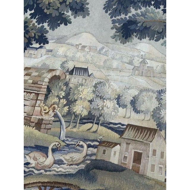 Antique French Aubusson Tapestry, 1940s For Sale - Image 16 of 18